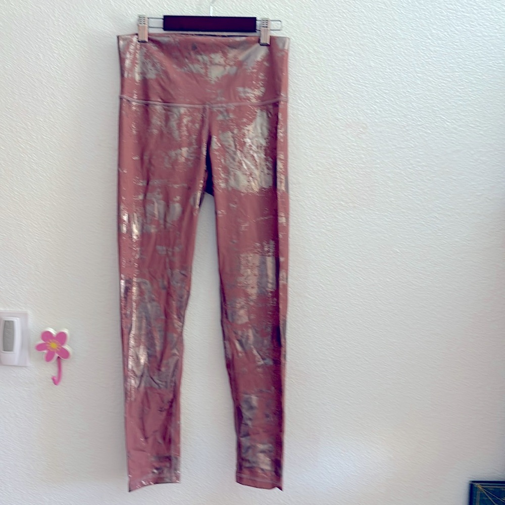 “Rose Gold” foil leggings by DYi